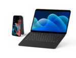 En mobil och en laptop med transparent bakgrund.